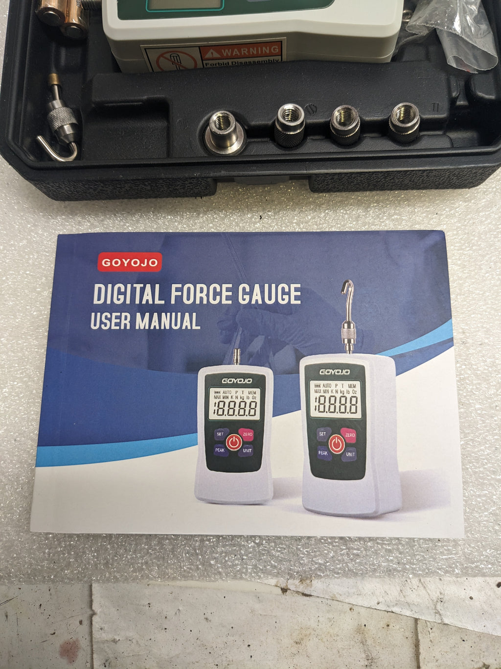 GOYOJO GF500 DIGITAL FORCE GAUGE HIGH PRECISION PUSH-PULL METER FOR TENSION & COMPRESSION TESTING UNITS NEW #1 SR