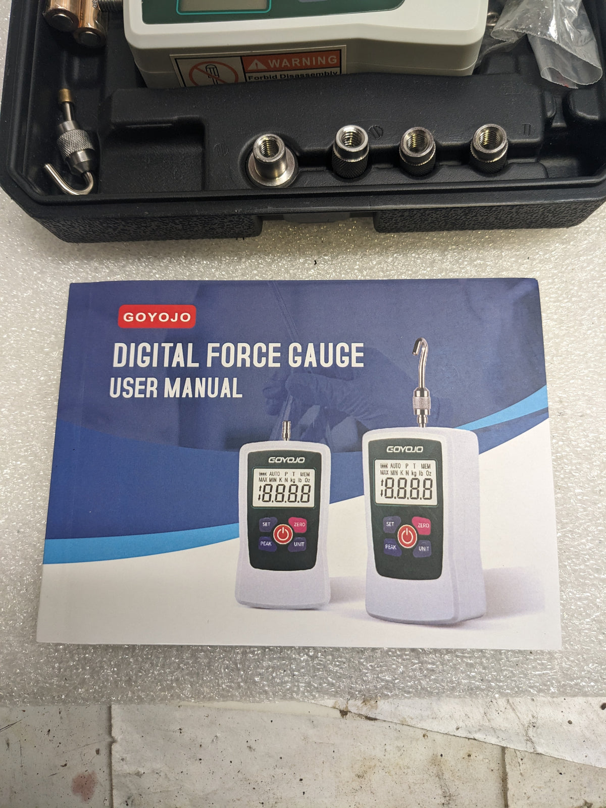 GOYOJO GF500 DIGITAL FORCE GAUGE HIGH PRECISION PUSH-PULL METER FOR TENSION & COMPRESSION TESTING UNITS NEW #1 SR