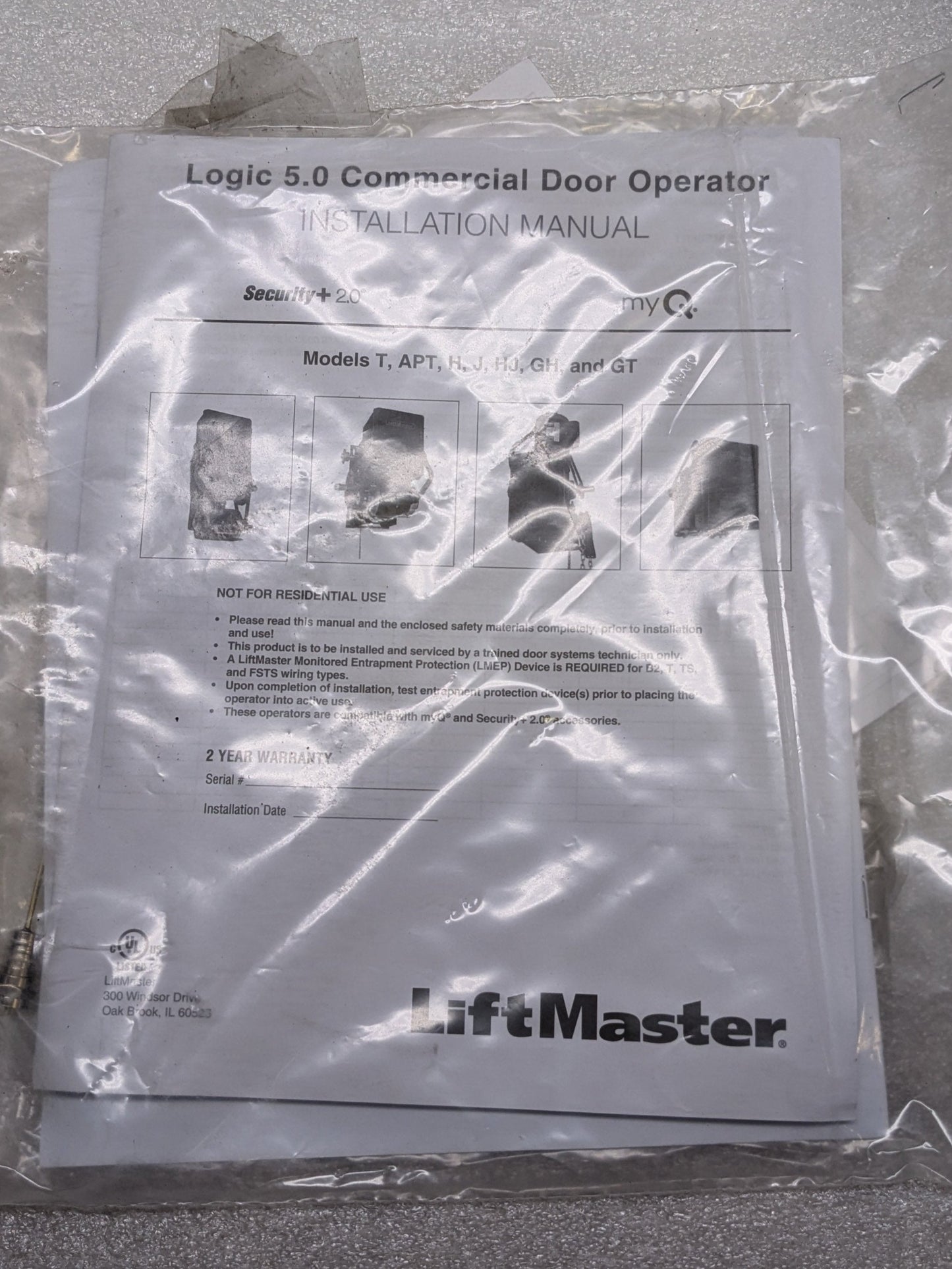 LIFTMASTER H501LR RIGHT COMMERCIAL OVERHEAD DOOR OPENER 1/2 HP 115/230V 1PH NEW B2