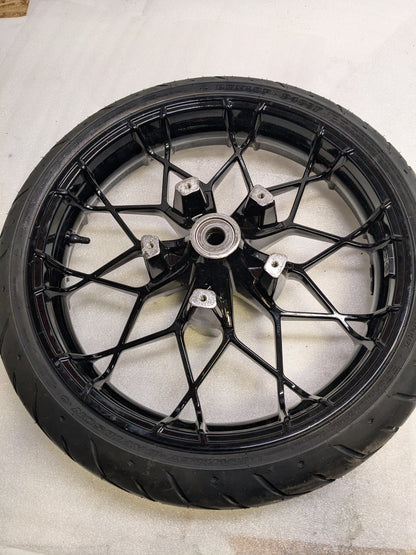HARLEY DAVIDSON 43300673 H-D PRODIGY 19X3.5 INCHES FRONT WHEEL W/ DUNLOP 43100045 D408 130/60B19 FRONT TIRE NEW B2
