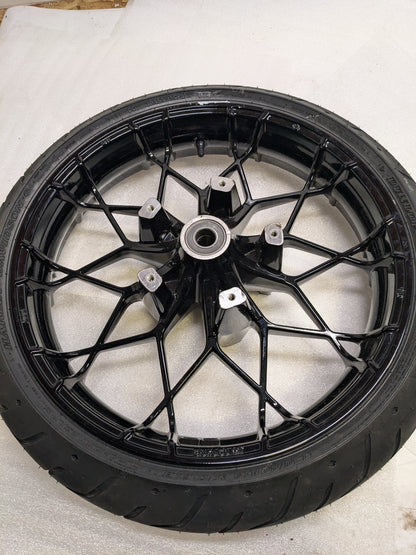 HARLEY DAVIDSON 43300673 H-D PRODIGY 19X3.5 INCHES FRONT WHEEL W/ DUNLOP 43100045 D408 130/60B19 FRONT TIRE NEW B2