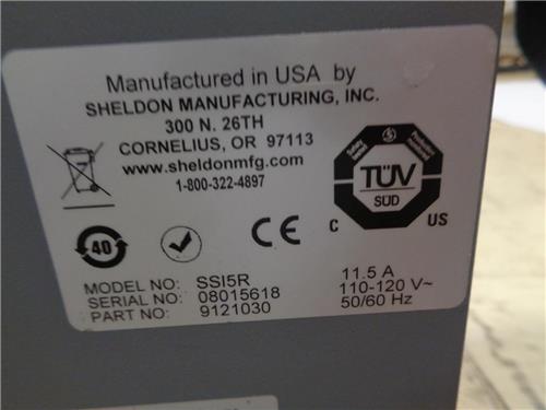 SHEL LAB SSI5R FLOOR MODEL SHAKING INCUBATOR WITH REFRIGERATION 9121030