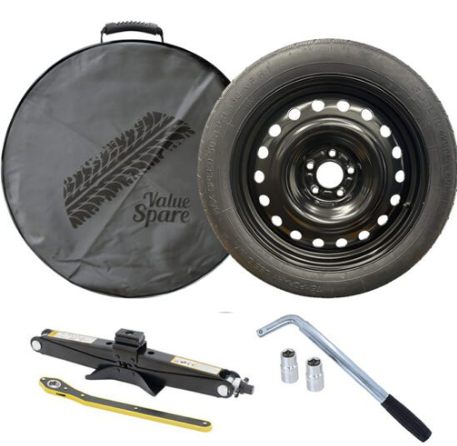 BR-507-01 SPARE TIRE TO FIT 2017-2025 TESLA MODEL 3 INCL. PERFORMANCE MODELS WITH TIRE CHANGING KIT PLUS STORAGE CASE