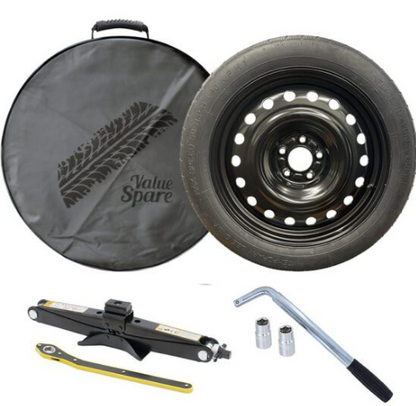 BR-507-01 SPARE TIRE TO FIT 2017-2025 TESLA MODEL 3 INCL. PERFORMANCE MODELS WITH TIRE CHANGING KIT PLUS STORAGE CASE