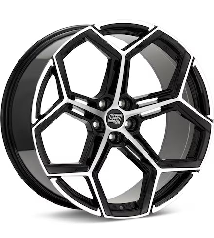 MSW TYPE 53 MACHINED W/ GLOSS BLACK ACCENT WHEEL 21X10.5 5X112 ET19
