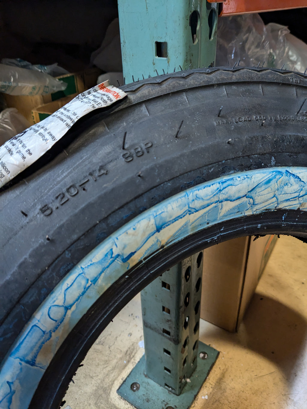 PREMIUM SPORT 5.20 14 1-1/4" WHITEWALL LOWRIDER TIRE PremSport520Wide