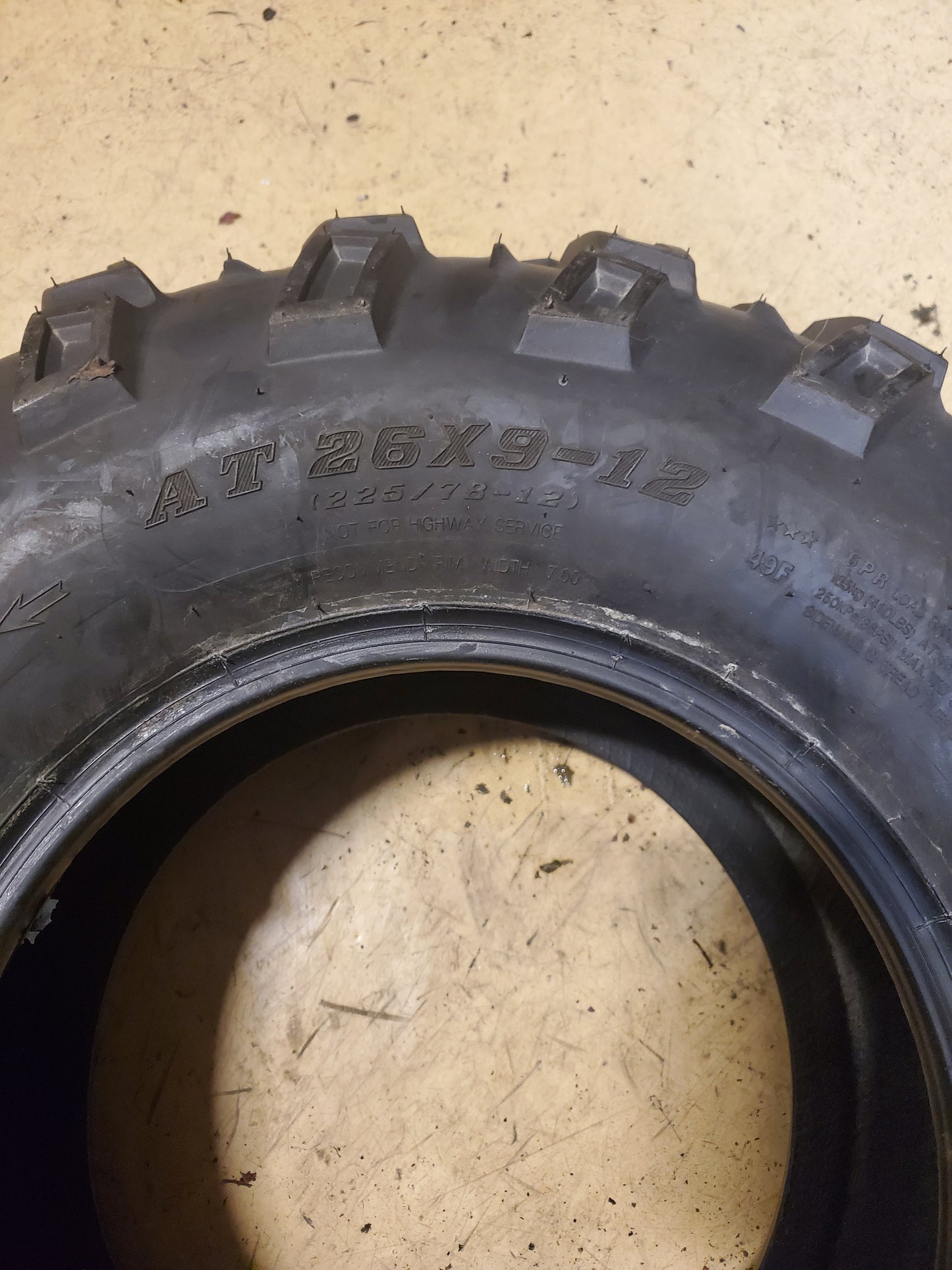 NOS SEDONA MUD REBEL BSW AT 26 9 12 6PLY ATV/UTV TIRE MR26912