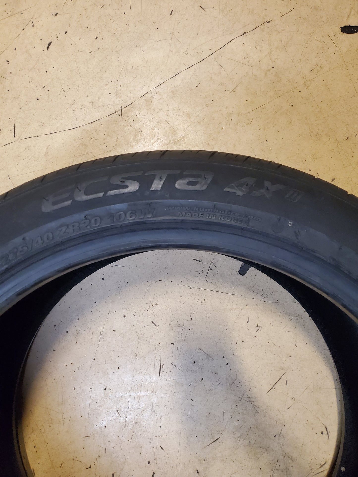 KUMHO ECSTA 4X II KU22 BSW P 275 40 20 106W XL UHP TIRE 2208423