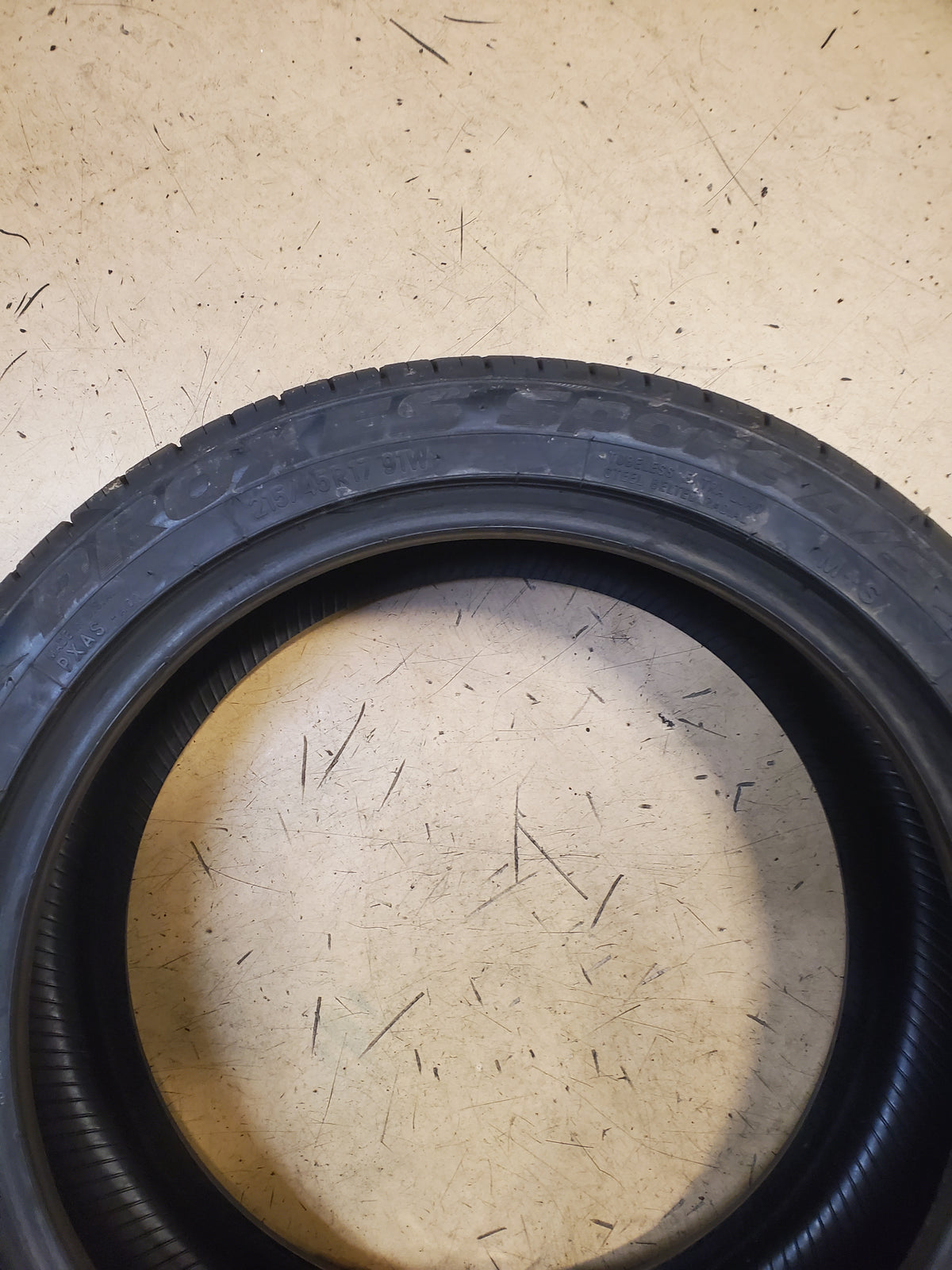 TOYO PROXES SPORT A/S BSW P 215 45 17 91W XL UHP TIRE 214110