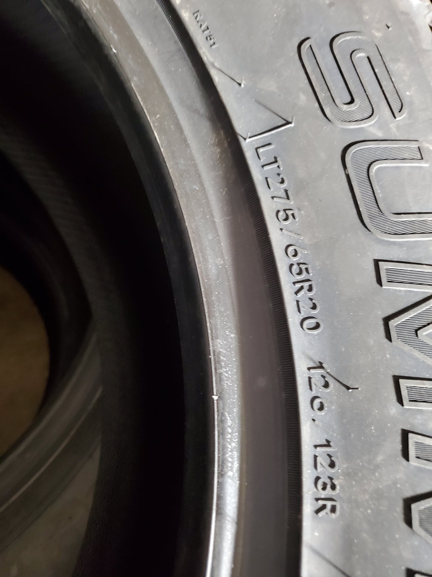SUMMIT TRAIL CLIMBER AT02 BSW LT 275 65 20 126/123R 10PLY ALL TERRAIN TIRE 20937