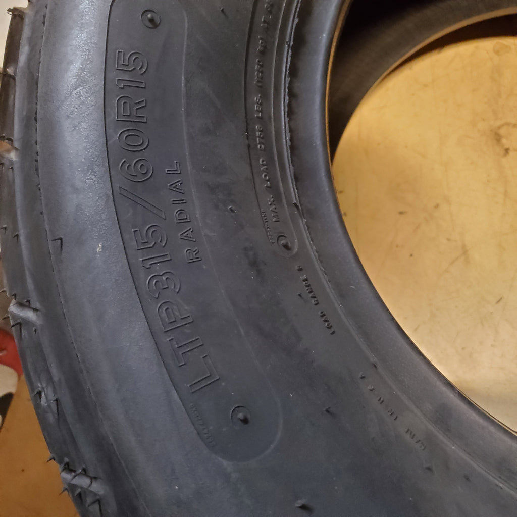 M&H RACEMASTER BSW P 315 60 15 LRB DRAG RADIAL TIRE ROD-38