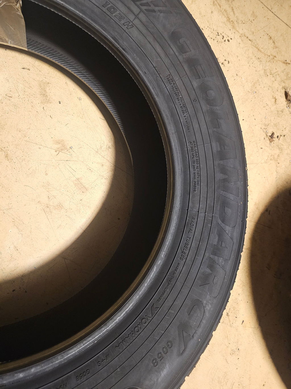 4 YOKOHAMA GEOLANDAR CV GO58 BSW P 225 65 17 102H SL ALL SEASON TIRE 110105816