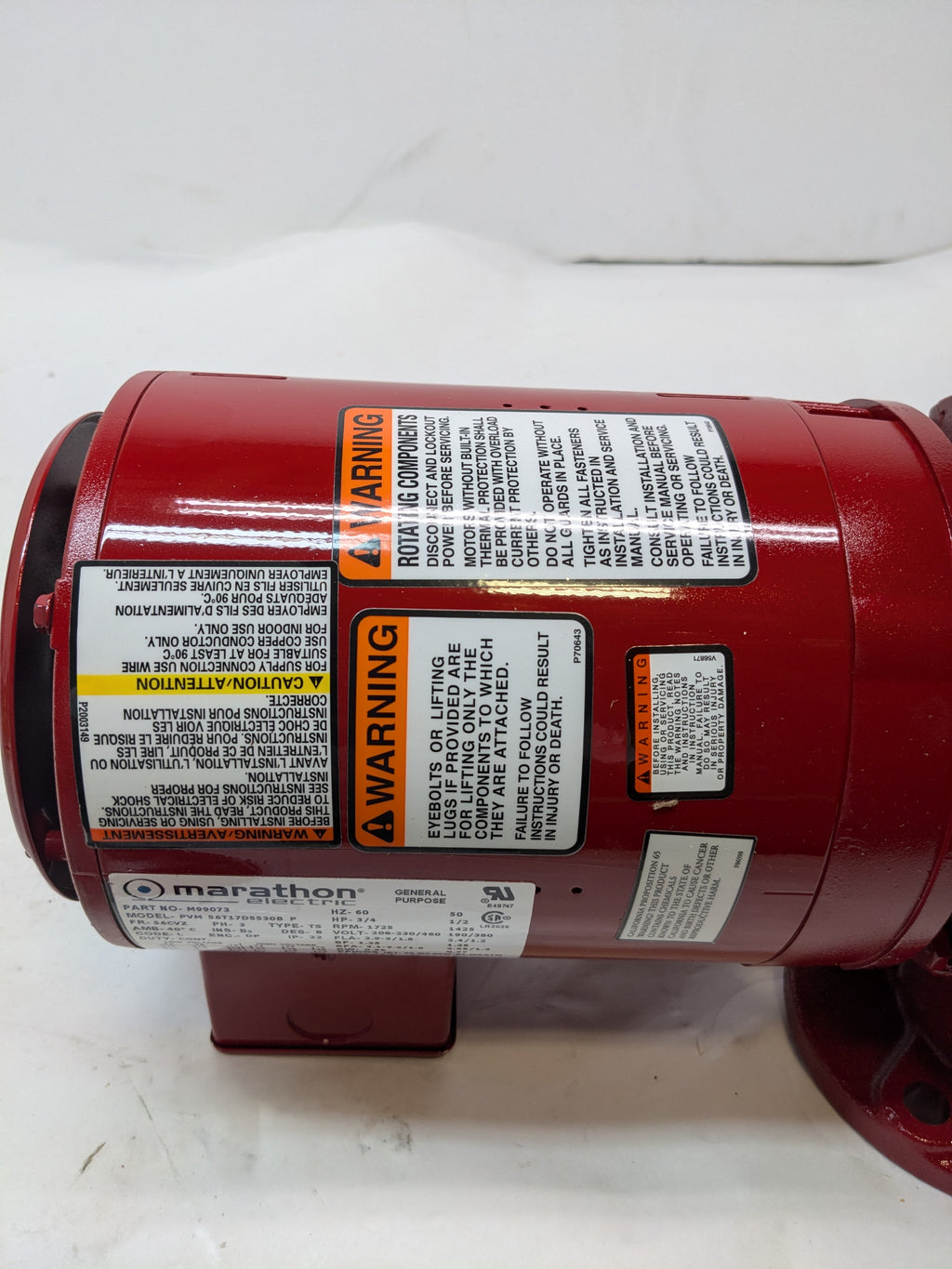 BELL & GOSSETT 90-34T PUMP 3/4 HP MOTOR 179045LF W79045 2LHR7