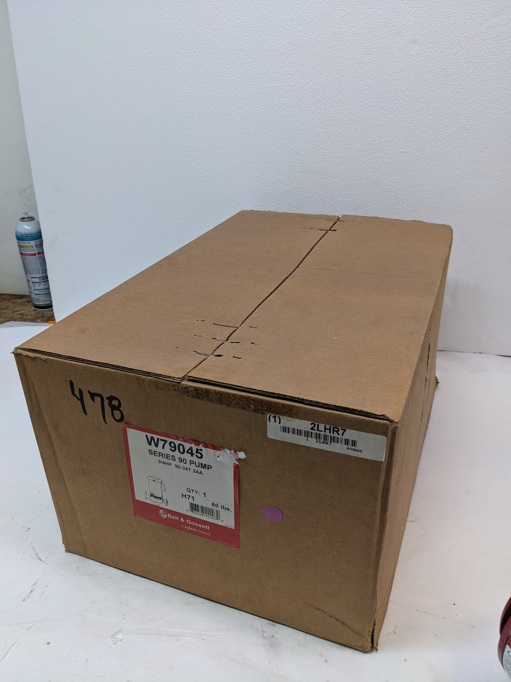 BELL & GOSSETT 90-34T PUMP 3/4 HP MOTOR 179045LF W79045 2LHR7