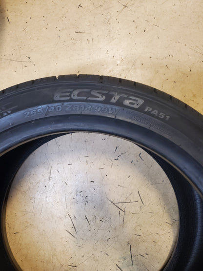 KUMHO ECSTA PA51 BSW P 255 40 18 99Y XL ALL SEASON TIRE 2248343