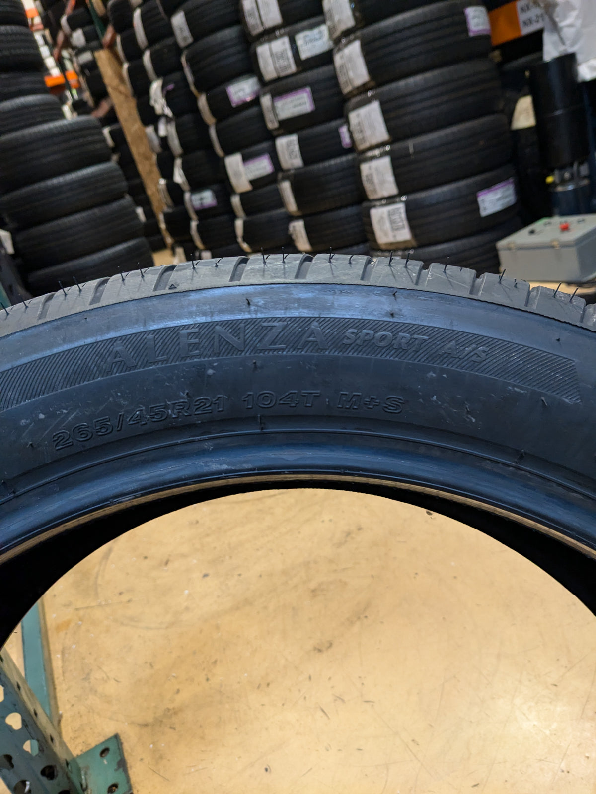 2 BRIDGESTONE ALENZA SPORT A/S BSW P 265 45 21 104T UHP TIRE 012441