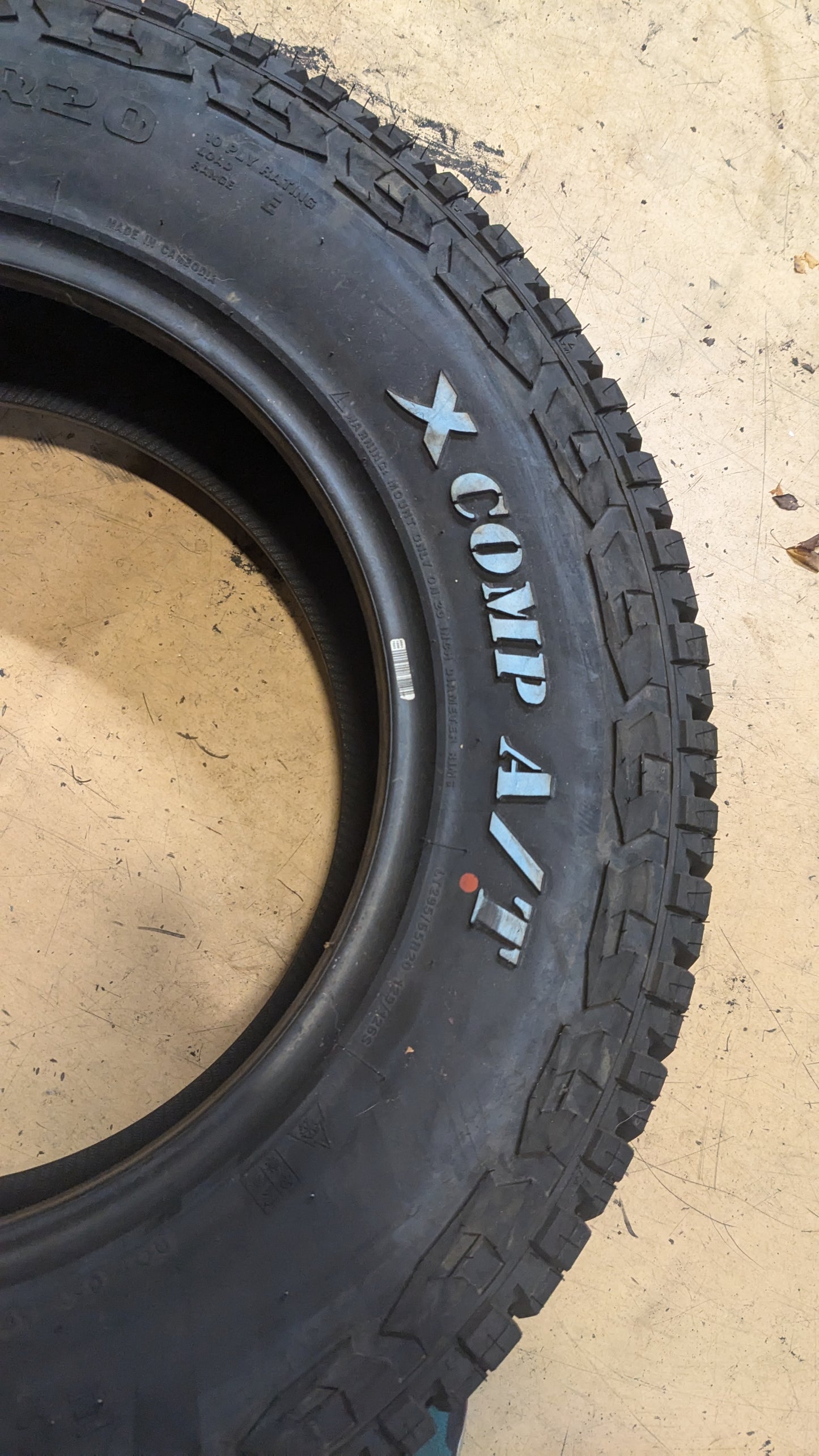 GLADIATOR X COMP A/T BSW LT 295 65 20 129/126S 10PLY ALL TERRAIN TIRE 1932360693