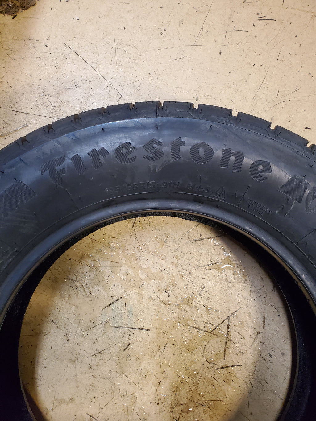 4 FIRESTONE WEATHERGRIP BSW P 195 65 15 91H ALL WEATHER TIRE 004405