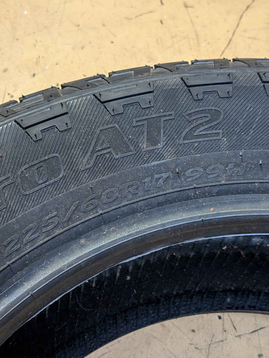 HANKOOK DYNAPRO AT2 TPC SPEC BSW P 225 60 17 99H SL ALL TERRAIN TIRE 1025783