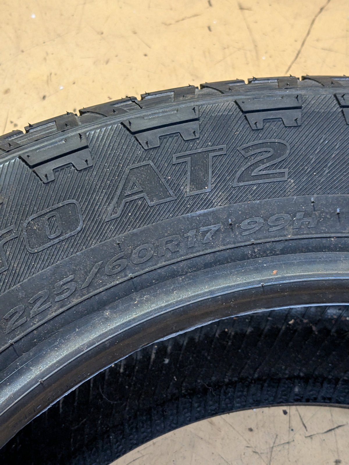 HANKOOK DYNAPRO AT2 TPC SPEC BSW P 225 60 17 99H SL ALL TERRAIN TIRE 1025783