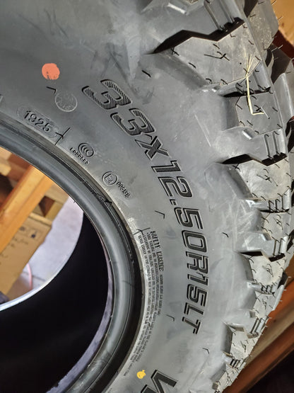 LANDSPIDER WILDTRAXX M/T BSW LT 33 12.5 15 108Q 6PLY MUD TIRE EMT002