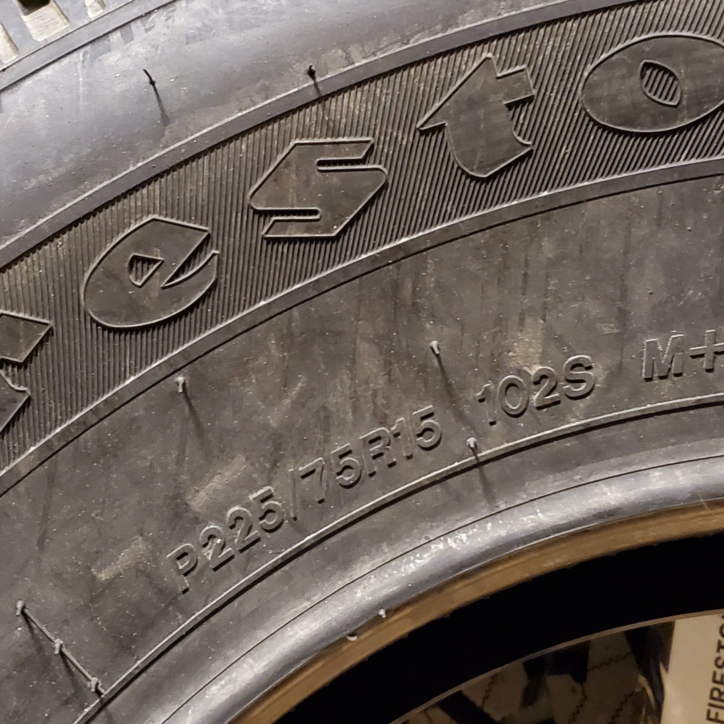 FIRESTONE WINTERFORCE 2 UV P 225 75 15 102S SL SNOW WINTER TIRE 148419