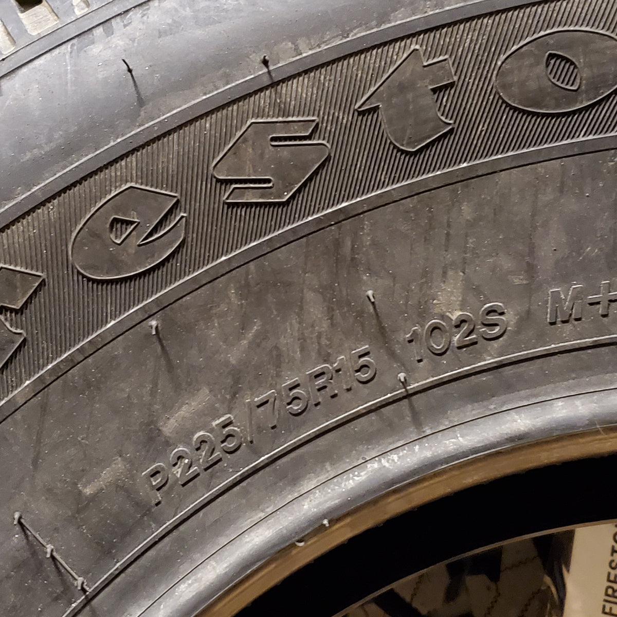 FIRESTONE WINTERFORCE 2 UV P 225 75 15 102S SL SNOW WINTER TIRE 148419