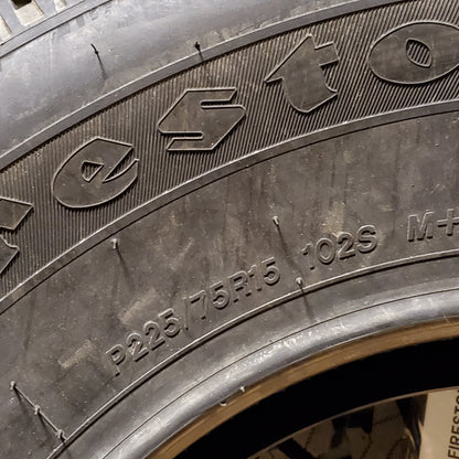 FIRESTONE WINTERFORCE 2 UV P 225 75 15 102S SL SNOW WINTER TIRE 148419