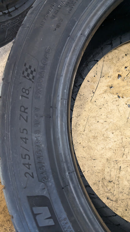 2 MICHELIN PILOT SPORT ALL SEASON 4 BSW P 245 45 18 100Y XL ALL SEASON TIRE 07799