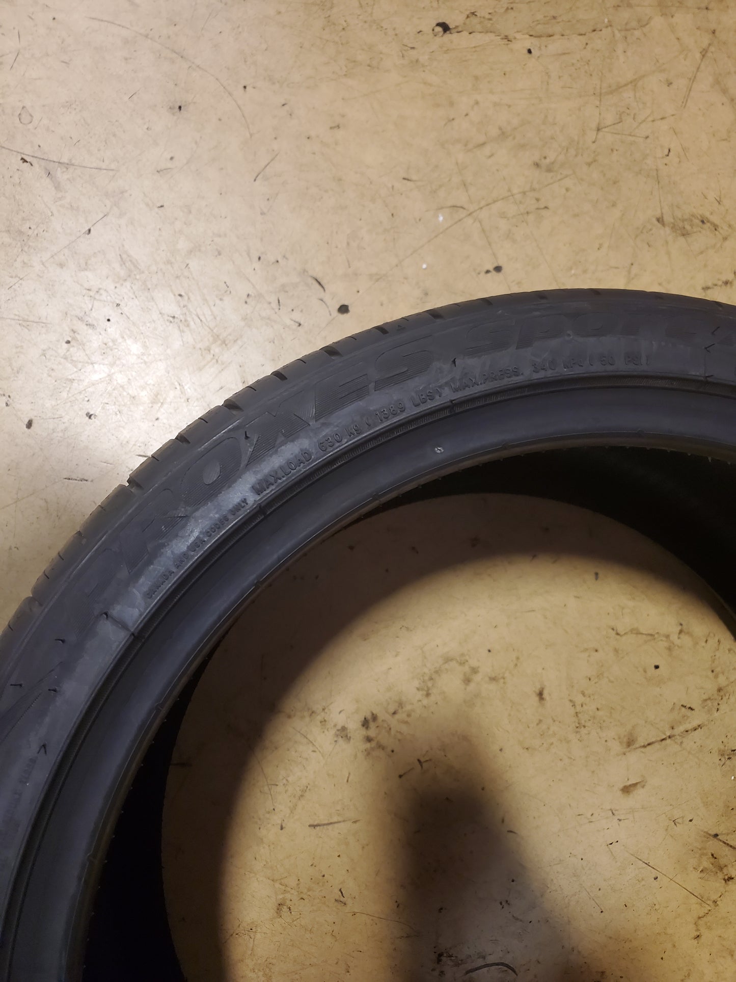 NOS TOYO PROXES SPORT A/S BSW P 245 35 18 92Y XL UHP TIRE 214870