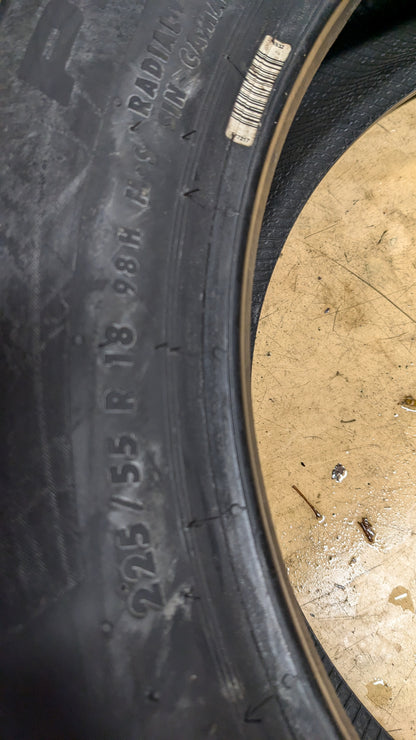 2 CONTINENTAL PROCONTACT TX BSW P 225 55 18 98H ALL SEASON TIRE 15494230000