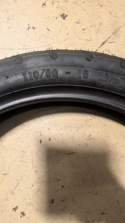 KENDA K761 BSW 110 80 18 58H 4PLY FRONT MOTORCYCLE TIRE 047611823B1