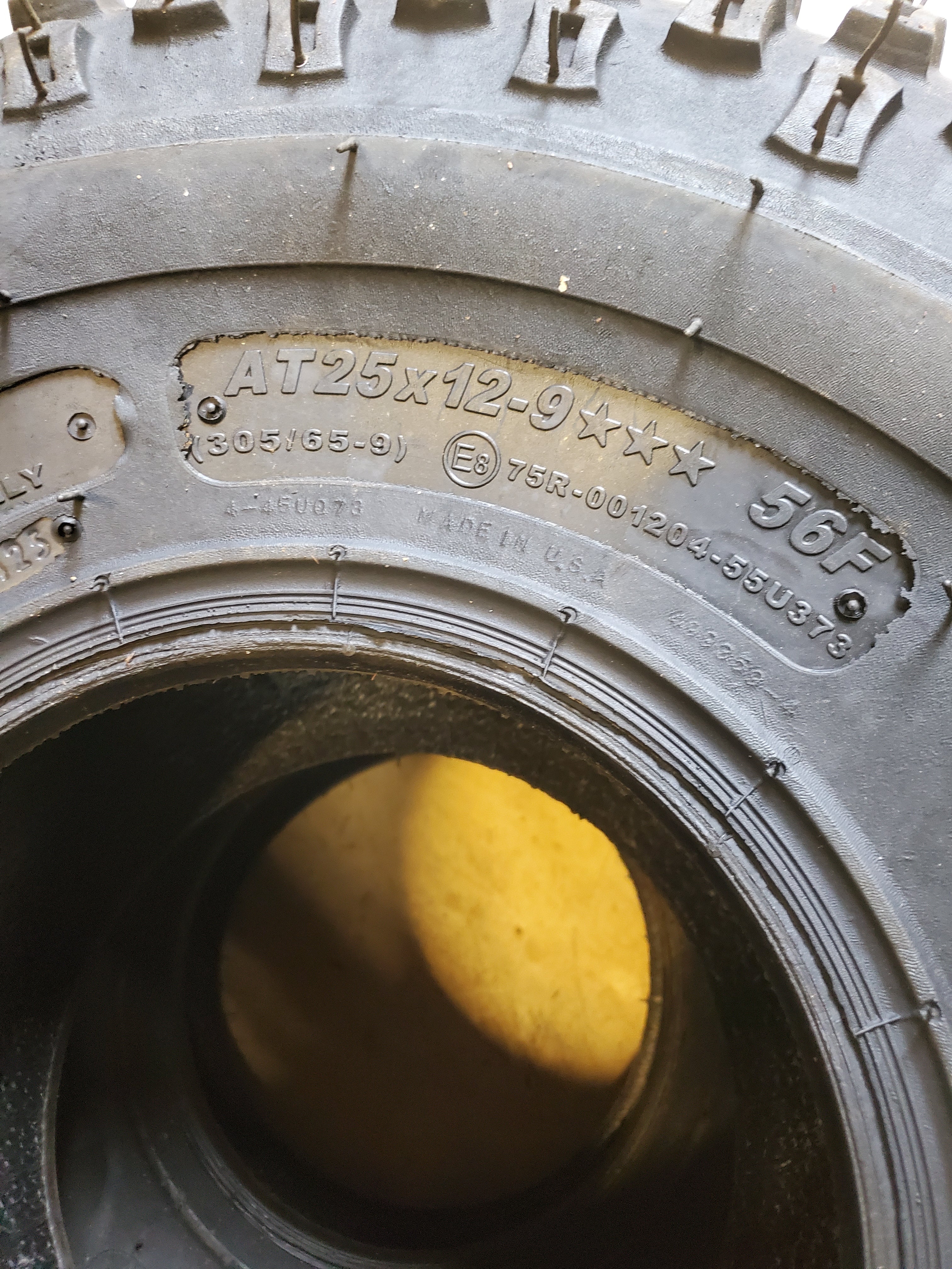 NOS CARLISLE TURF TAMER BSW AT 25 12 9 56F ATV/UTV TIRE 55U373