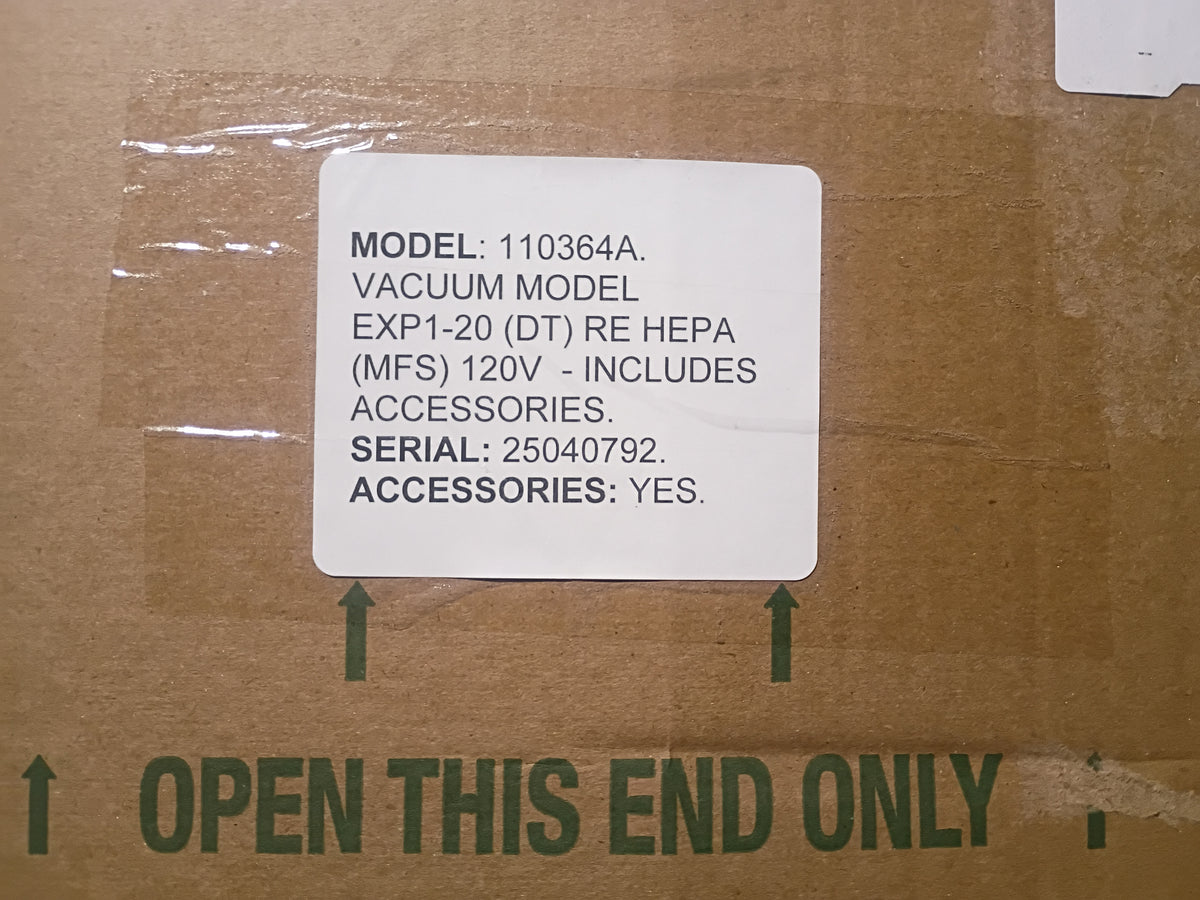 TIGER-VAC EXP1-20 (DT) RE HEPA (MSF) 120V 110364A