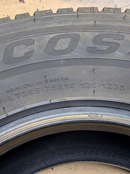 COSMO EL TIGRE A/T BSW LT 285 75 16 126/123S LRE 10PLY ALL TERRAIN TIRE I0086359