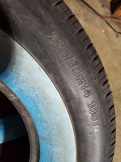 2 PREMIUM RADIAL AUBURN WSW P 225 75 14 100T  ALL SEASON TIRE 22754APRL