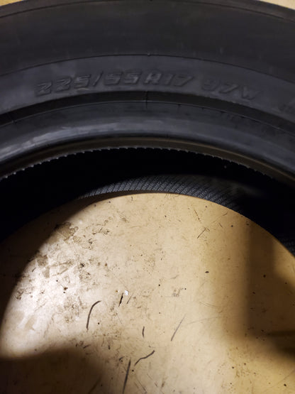 2 YOKOHAMA ADVAN SPORT A/S+ BSW P 225 55 17 97W UHP TIRE 110140619