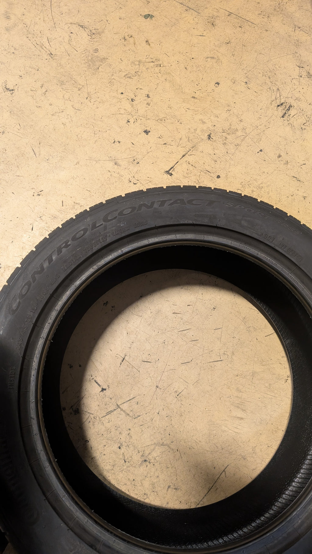 CONTINENTAL CONTROLCONTACT SPORT SRS+ P 245 45 18 100Y XL UHP TIRE 15570860000