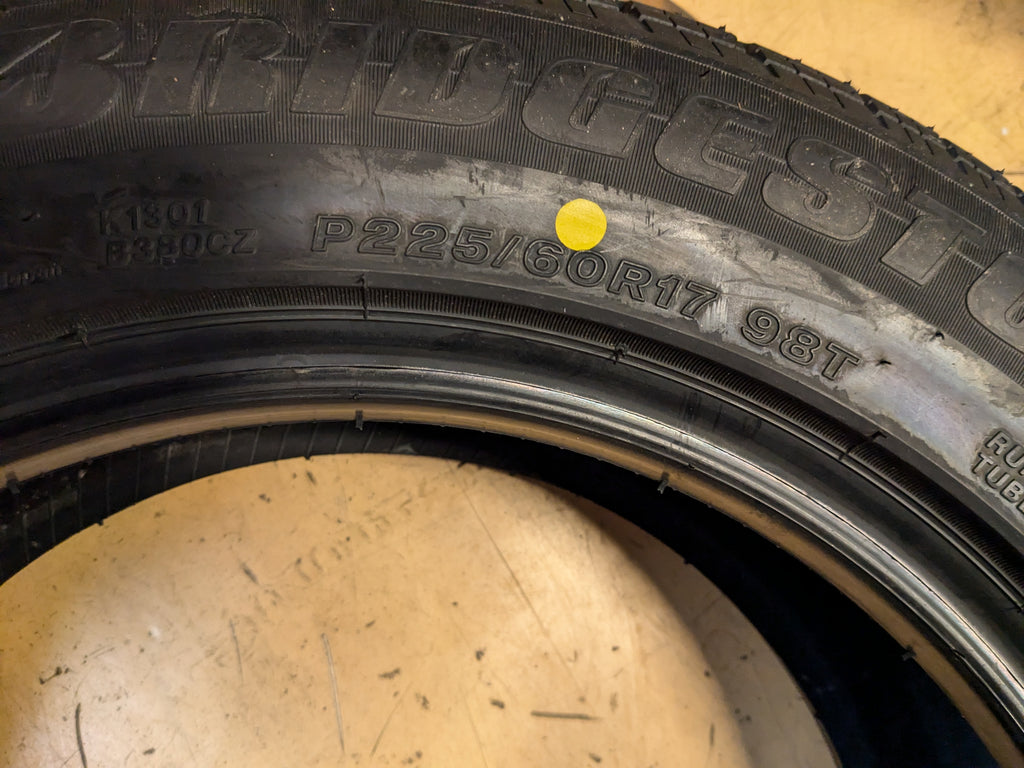 BRIDGESTONE B380 RFT P 225 60 17 98T SL ALL SEASON RUNFLAT TIRE 001522