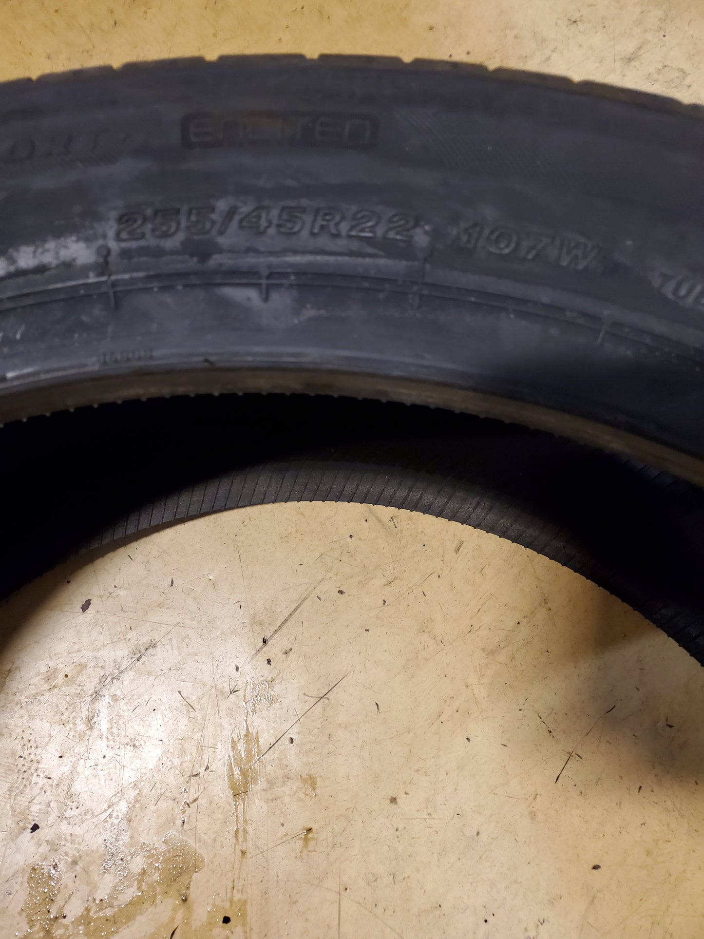 BRIDGESTONE POTENZA SPORT BSW P 255 45 22 107W XL UHP TIRE 015174