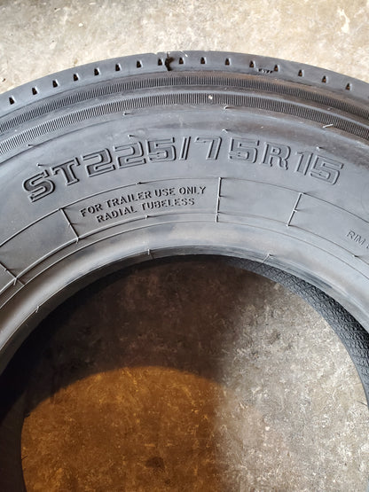 (KSL ONLY) 4 CARLSTAR CSL16 BSW ST 225 75 15 120/115M 12PLY TRAILER TIRE 6H09881