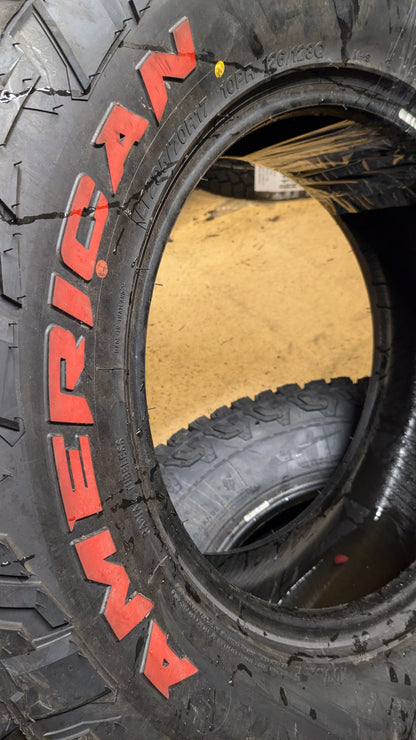 2 AMERICAN ROADSTAR R/T RRL LT 285 70 17 126/123Q 10PLY ALL TERRAIN TIRE ARSRT11