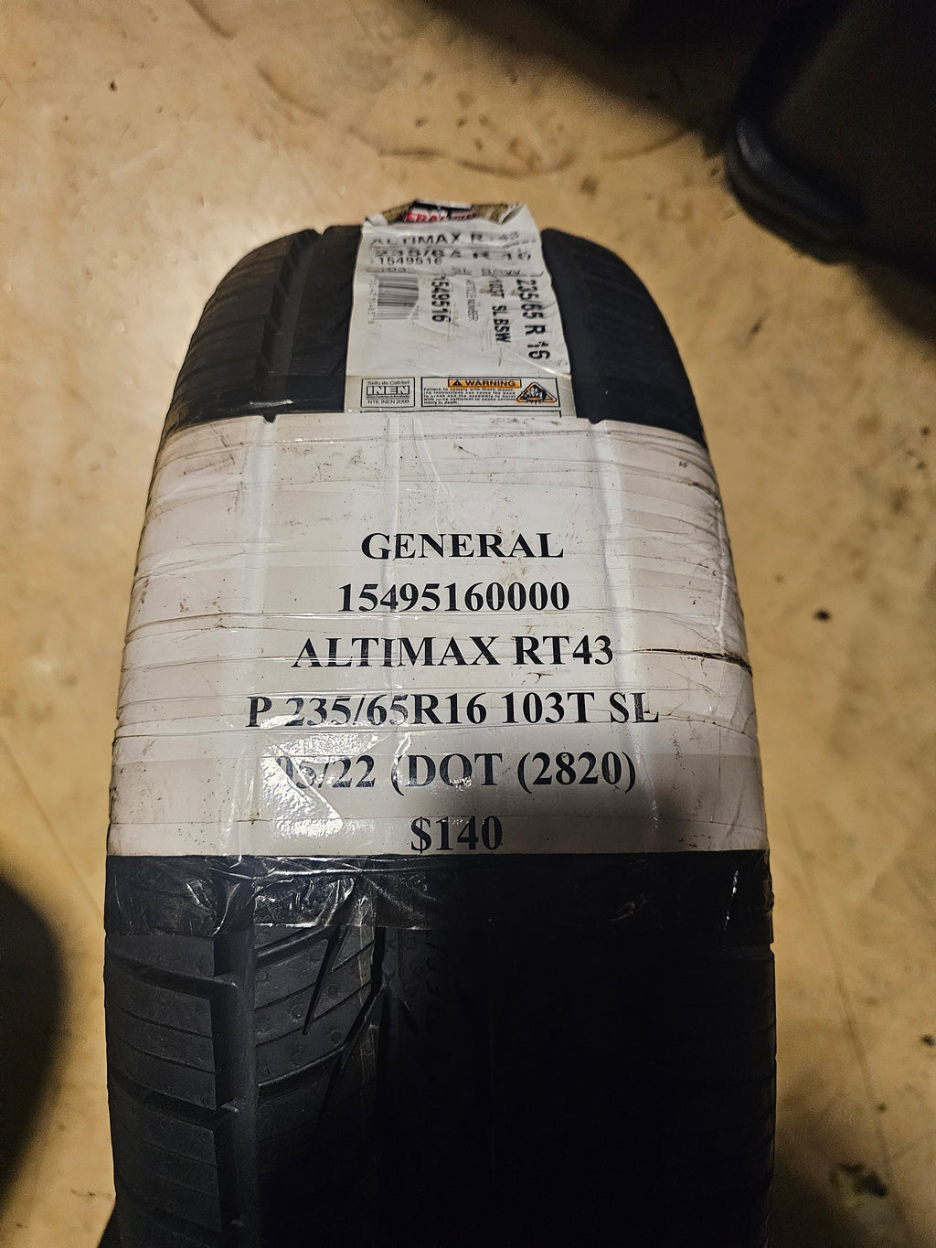 2 GENERAL ALTIMAX RT43 P 235 65 16 103T SL ALL SEASON TIRES 15495160000