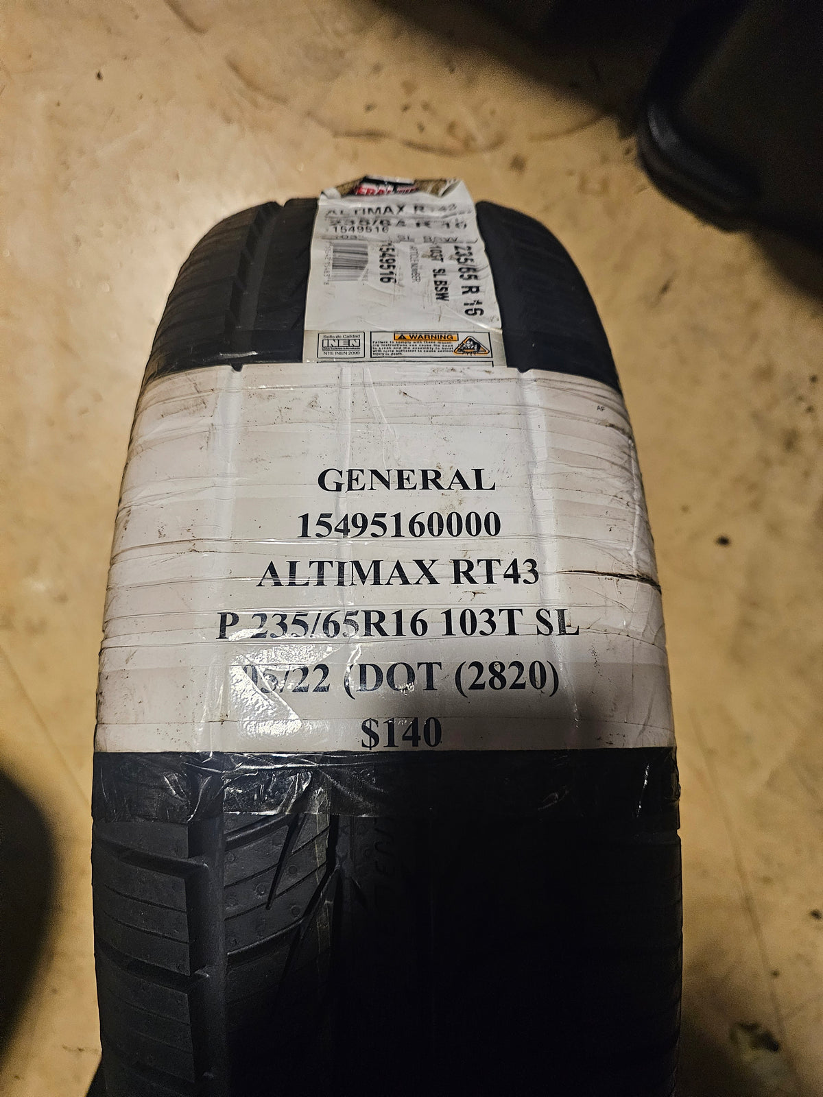 2 GENERAL ALTIMAX RT43 P 235 65 16 103T SL ALL SEASON TIRES 15495160000