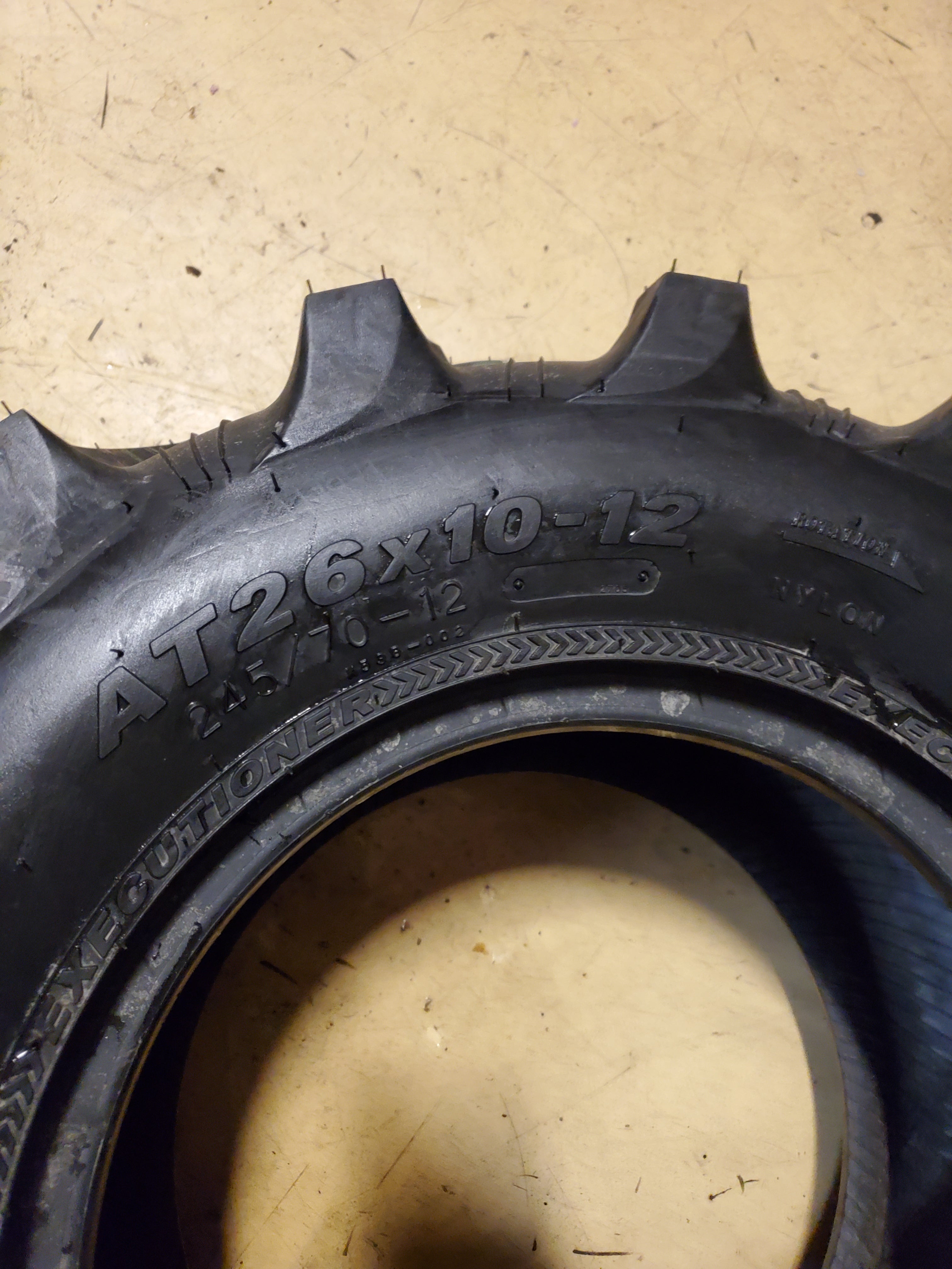 NOS KENDA EXECUTIONER K538 AT 26 10 12 6PLY ATV/UTV TIRE 85381298C1