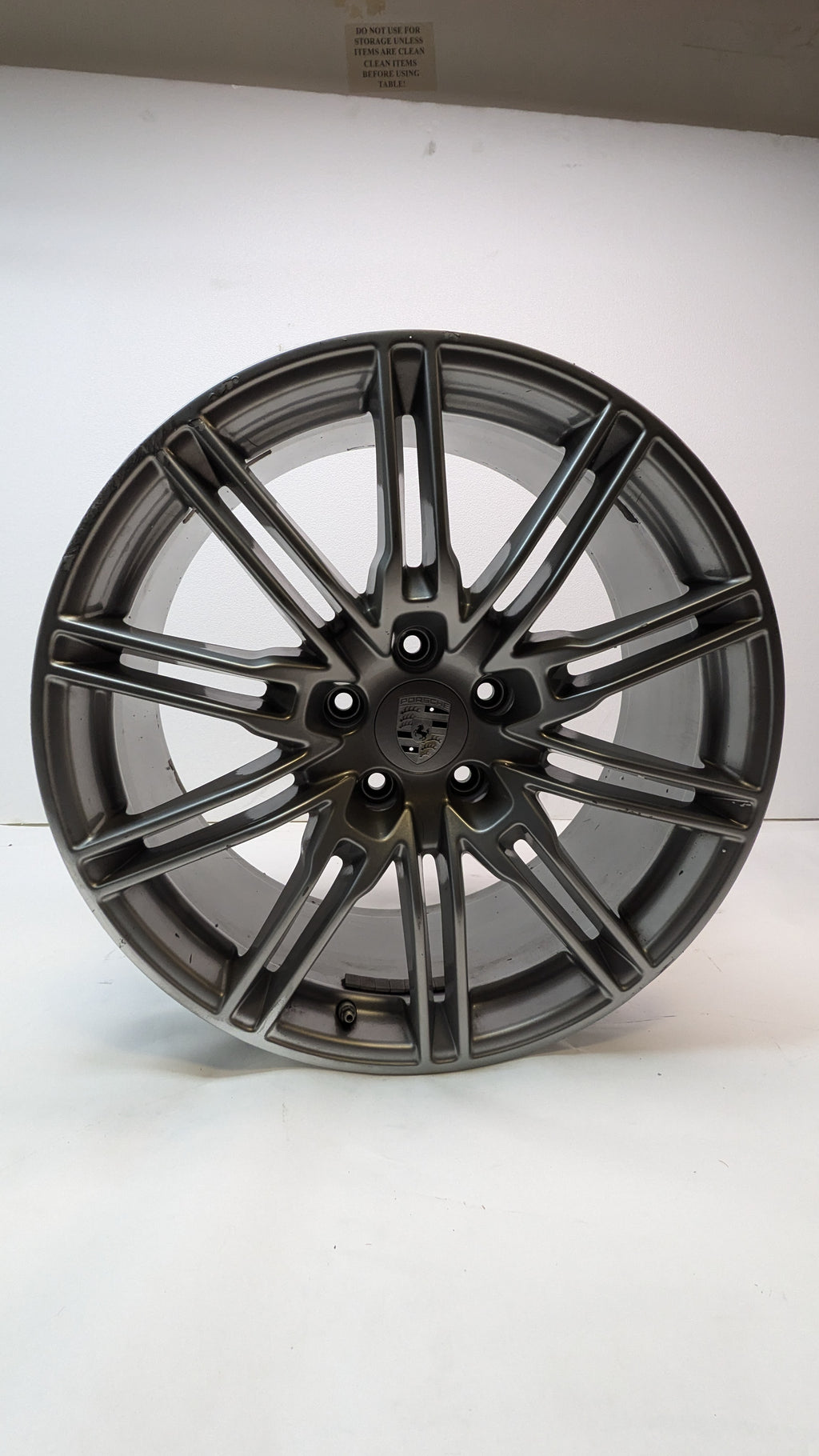 4 USED GENUINE PORSCHE CAYENNE 21X10 ET 60 5LUG SILVER WHEELS 7P5.601.025.H