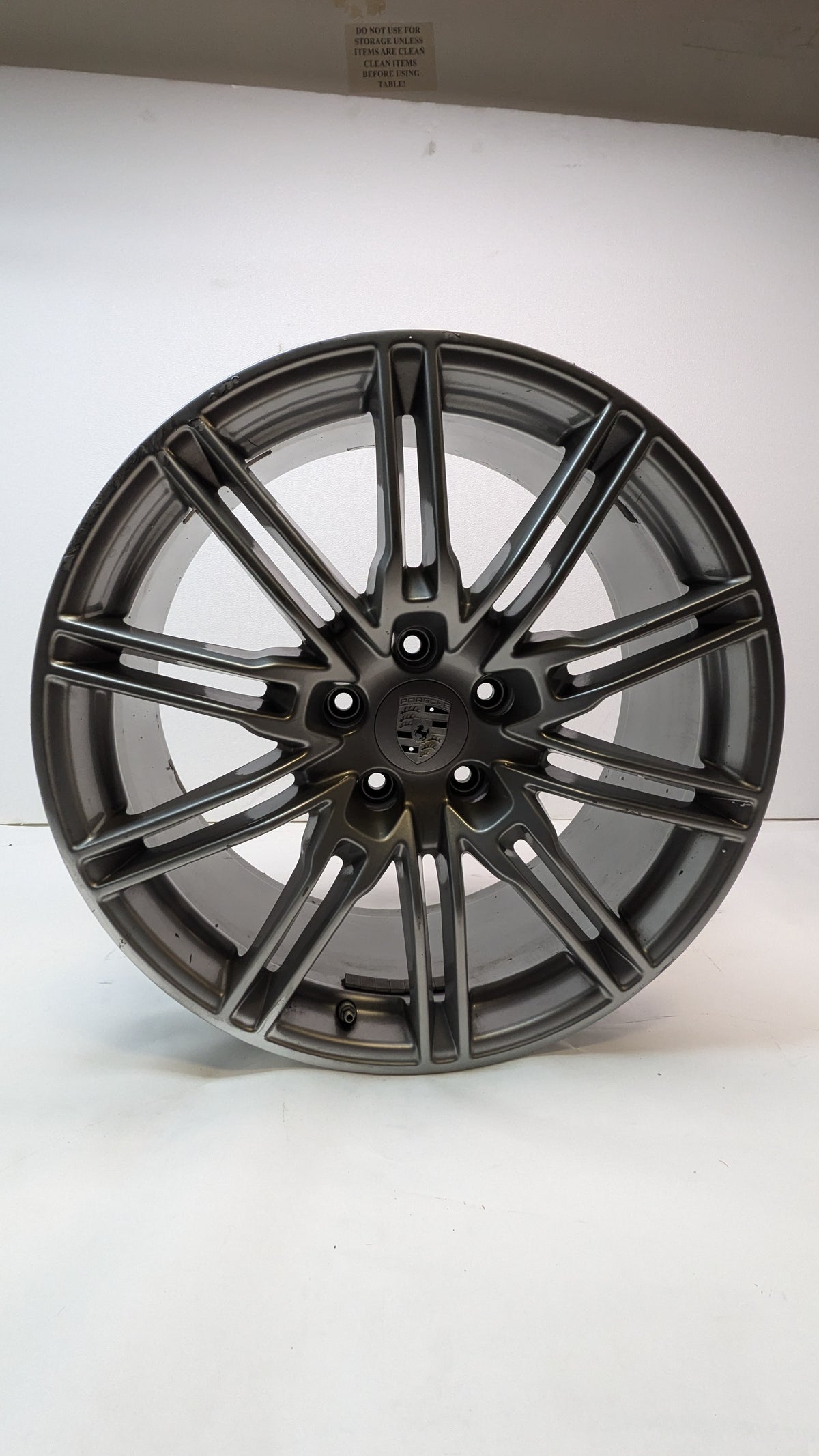 4 USED GENUINE PORSCHE CAYENNE 21X10 ET 60 5LUG SILVER WHEELS 7P5.601.025.H