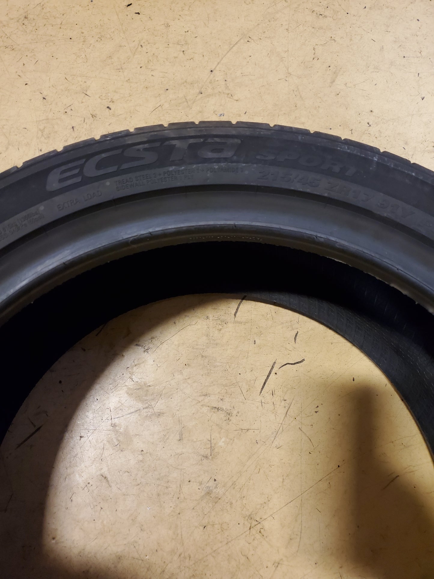 KUMHO ECSTA SPORT PS72 BSW P 215 45 17 91Y UHP TIRE 2363143