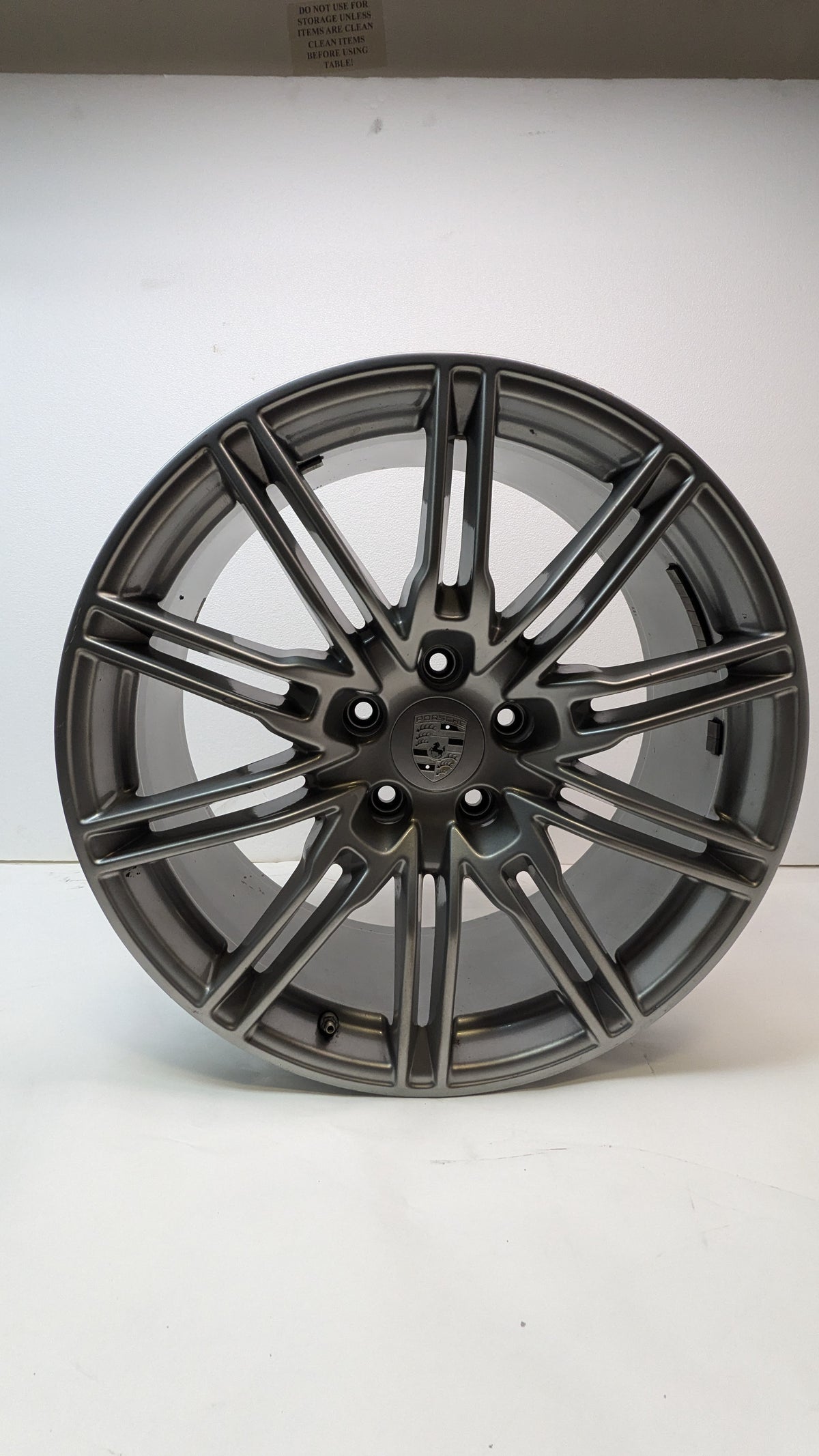 4 USED GENUINE PORSCHE CAYENNE 21X10 ET 60 5LUG SILVER WHEELS 7P5.601.025.H