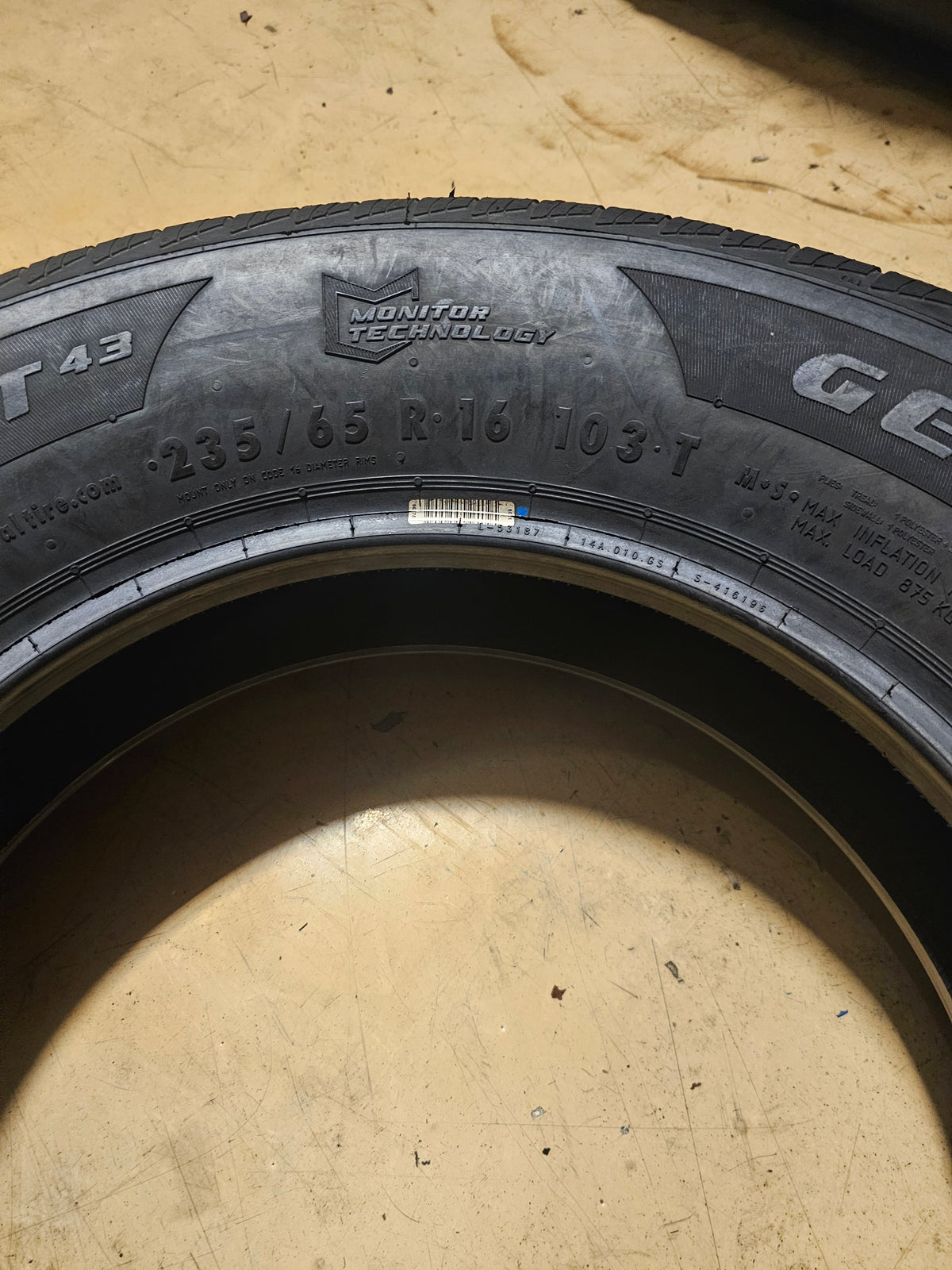 2 GENERAL ALTIMAX RT43 P 235 65 16 103T SL ALL SEASON TIRES 15495160000